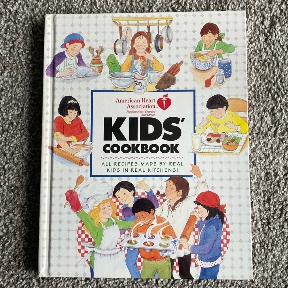 Vintage Kids Cookbook American Heart Association Hardcover 1993 Retro Recipes